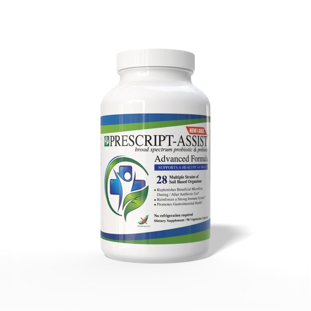 Prescript-Assist Prescipt-Assist Prebiotics & Probiotics για την Digestive & Immune Health. 28 Strains Microflora με βάση το έδαφος - Vegan, υποστηρίζει την αποκατάσταση των μυών & την υγεία των ούρων, 90 κάψουλες