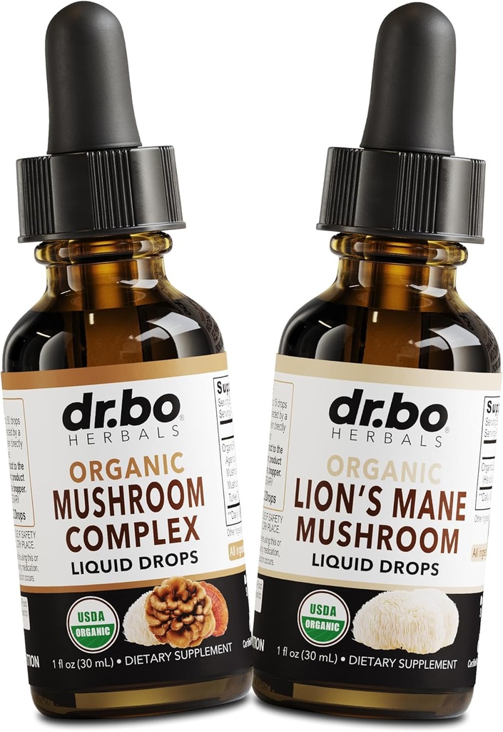 Βιολογικά Λιοντάρια Mane Mushroom Complex Liquid Drops - Βιολογικό Mane Mushroom Liquid Timcture Focus, Fog, Συμπληρώματα Υγείας Εγκεφάλου - Lions συμπλήρωμα Extract