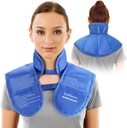 LotFancy Ice Pack για τον ώμο του αυχένα, Reuseable Cold Neck Wrap για την ανακούφιση του πόνου, Ευέλικτη Gel Pack με ρυθμιζόμενα λουριά, Ψυχρή Συμπίεση Θεραπεία για Τραύματα, Οίδημα, Στρώσεις, Διαστρεβλώσεις