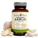 Herbal Roots Organic Whole Bulb Garlic Pills - Potent Extra Strength | 600 mg - 60 Organic Vegan Capsules