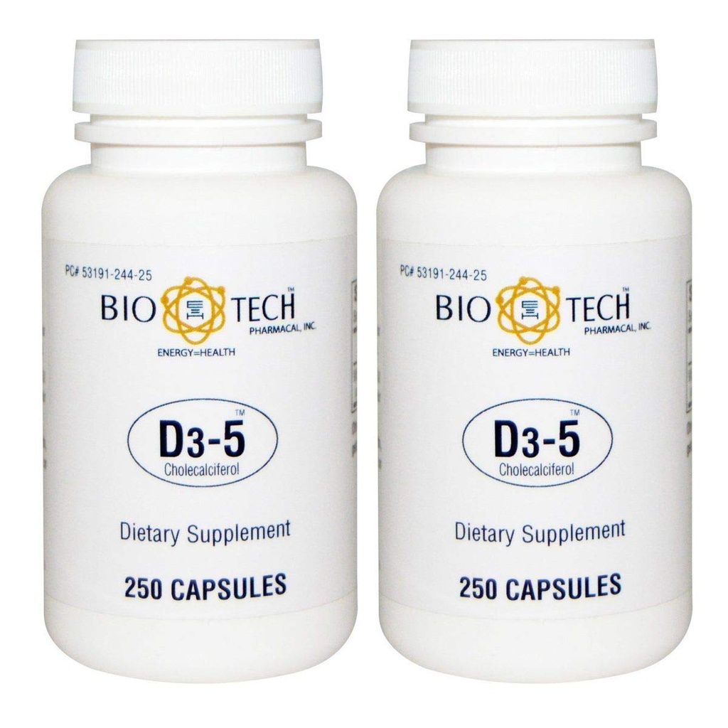 BioTech Pharmacal - D3-5 (5. 000 IU) (500 δισκία)