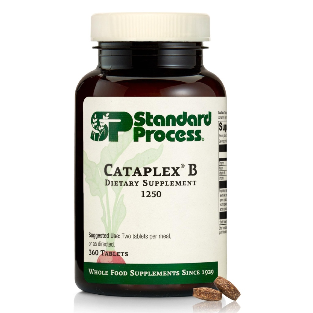 Standard Process Cataplex B - Πλήρης Φόρμουλα Τροφίμων με Νιασίνη, Βιταμίνη Β6, Θειαμίνη, και Ινοσιτόλη για την Υγεία της Καρδιάς, Μεταβολισμός, και Συντήρηση Χοληστερόλης - 360 Δισκία