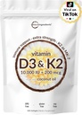 Micro Συστατικά Βιταμίνη D3 10.000 IU + K2 MK-7 200 mcg, 300 Softgels με Παρθένο Λάδι Καρύδας 2 σε-1 Βιταμίνες D & K Complex 