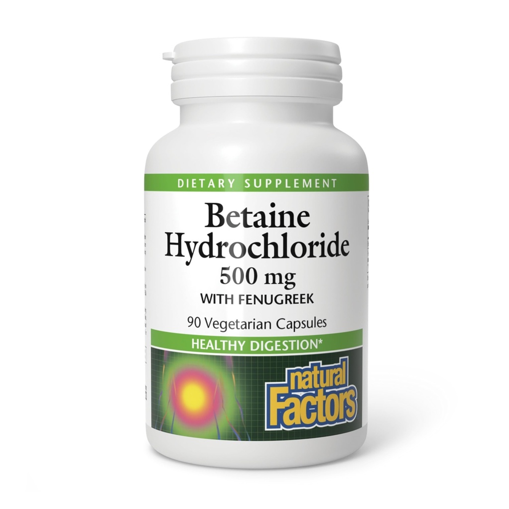Φυσικοί Παράγοντες, Betaine HCL 500 mg, Υποστηρίζει την Υγιεινή Πέψη και ένα Υγιές Μικροβιό, 90 καψάκια (90 μερίδες)