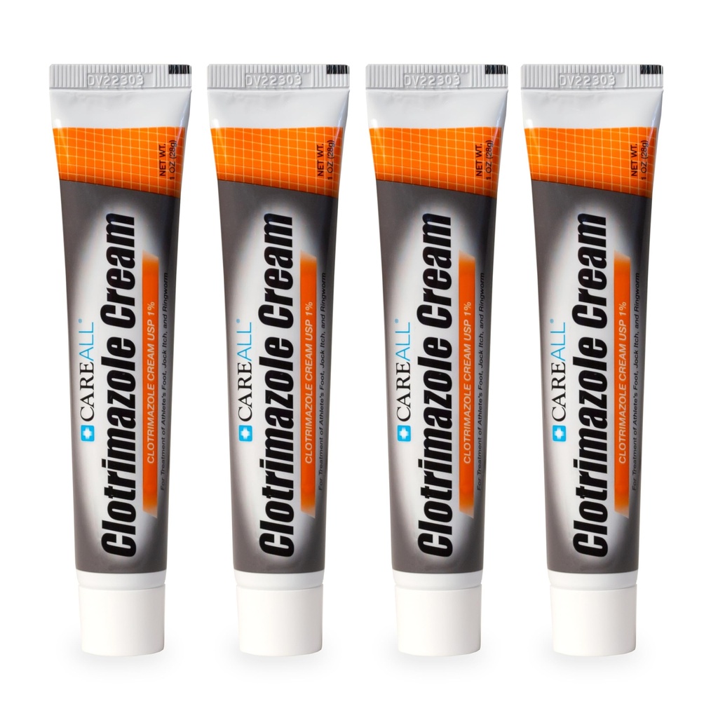 CareAll Clotrimazole Antimungal Cream 1% USP 1.0 oz. (4 Pack), Cures Most Athlete’s Foot, Jock Itch και Ringworm, σε σύγκριση με το The Leading Brand.