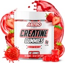 Creatine Gummies for Men & Women - 5g ανά υπηρεσία, αύξηση δύναμη, μυϊκή αύξηση, ανάκτηση, αντοχή - Vegan, χωρίς γλουτένη, χαμηλή ζάχαρη Creatine Monohydrate Gummies - Φράουλα (100 κόμης)