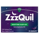 Vicks ZzzQuil, Nighttime Sleep Aid LiquiCaps, 25 mg Diphenhydramine HCl, No.1 Sleep-Aid Brand, Non-Habit Forming, Fall Asleep Fast, 24 Count