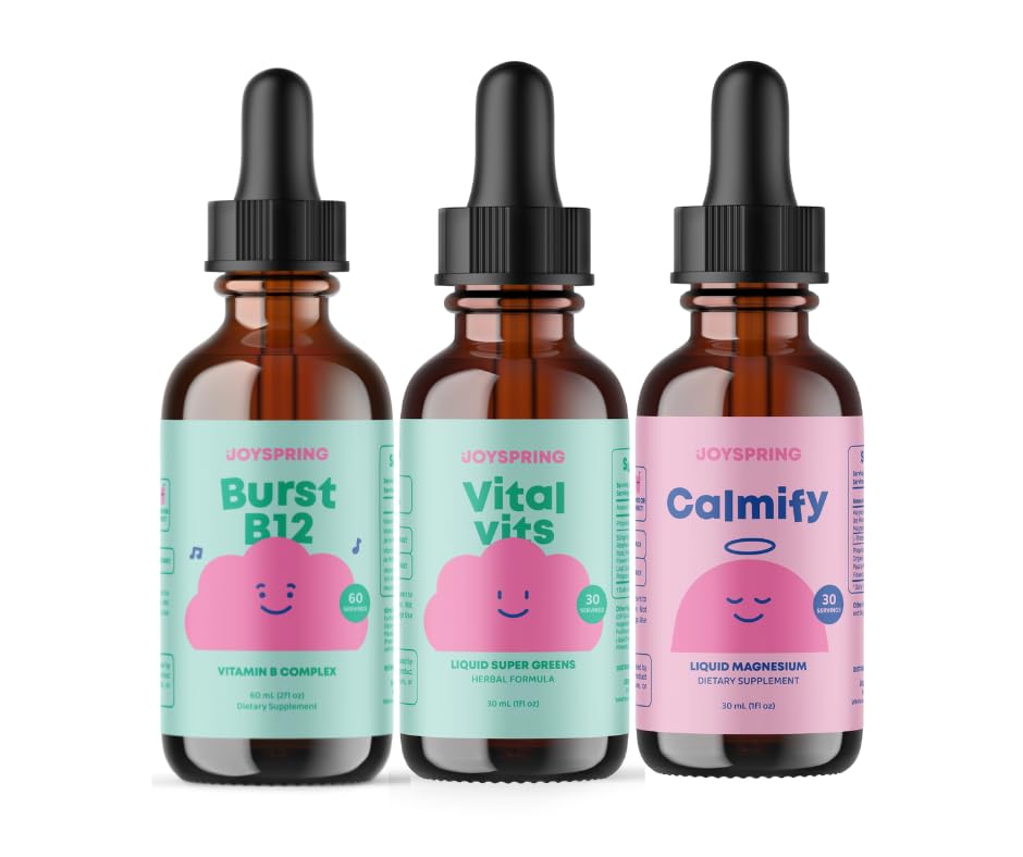 JoySpring B-Complex & Vital Vits with Magnesium Drops Bundle 