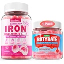 Butyrate Gummies + Διγλυκινικός σίδηρος 26mg γεμάτος Gummies