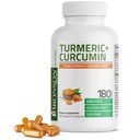 Bronson Turmeric Curcumin Extra Strength - Αντιοξειδωτική, Κοινή Υποστήριξη & Θήκη με BioPerine, Μη ΓΤΟ, 180 κάψουλες χορτοφάγων