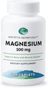 Earth's Splendor Bone & Muscle Magnesium Supplement for Men & Women, No Artificial Preservative or Flavor, Supports Bone & Muscle Health, Wheat Free (500mg, 100 Caplets)