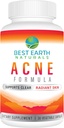 Best Earth Naturals Clear Skin Acne Συμπληρώματα Υποστήριξης Κάψουλες - για την υποστήριξη του Υγιούς Δέρματος - 30 ημέρες προσφοράς