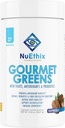 NuEthix Formulations Gourmet Greens Drink Powder Συμπλήρωμα διατροφής με φρούτα και λαχανικά Superfoods και προβιοτικά, Espresso, 27 σερβιέτες