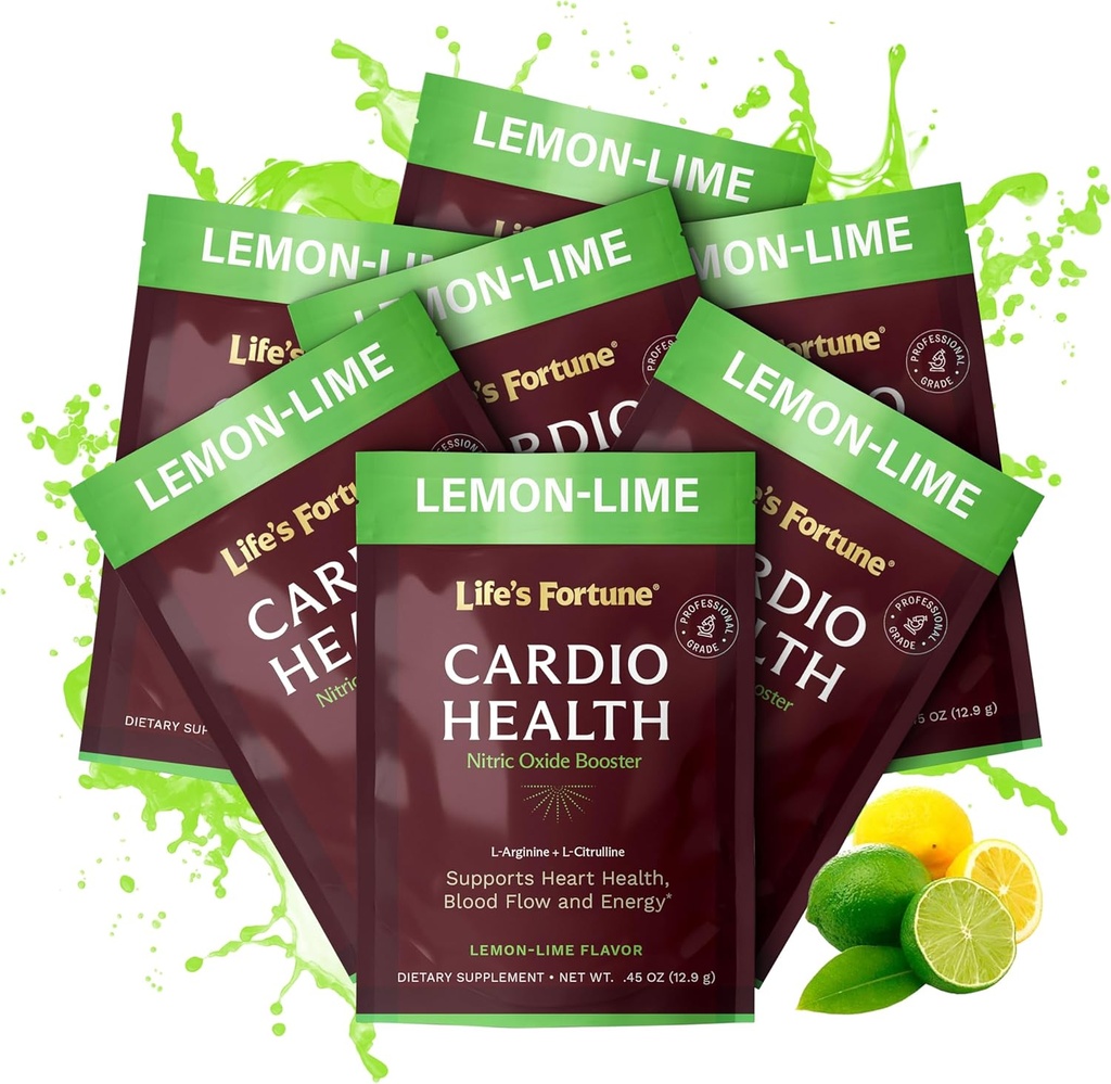 Life's Fortune L Arginine L Citrulline Supplement Powder - High Potency Nitric Oxide Supplement Booster with Natural Lemon Lime Flavor, 7 Services (Pack of 1)