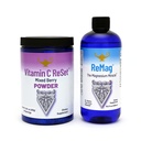 RnA ReSet ReMag & Vitamin C Reset Bundle – Συμπλήρωμα υγρού μαγνησίου (16.2 Fl Oz) & Berry-Flavored Vitamin C Powder (14.81 Oz)