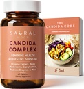 Candida Cleanse για τις γυναίκες – Gut & Feminine Ισορροπία με το λάδι Orγανης, Caprylic, Probiotics, Reishi, Aloe & Black Walnut – Μπορεί να βοηθήσει στην υποστήριξη Digestive Comfort, Καθαρότητα, Καθαρό δέρμα & Κολπικό pH