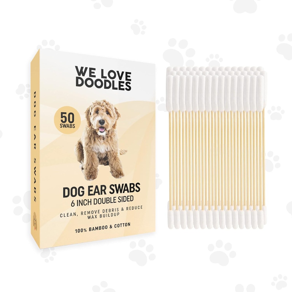 Λατρεύουμε Doodles Long Cotton Dog Ear Swabs 