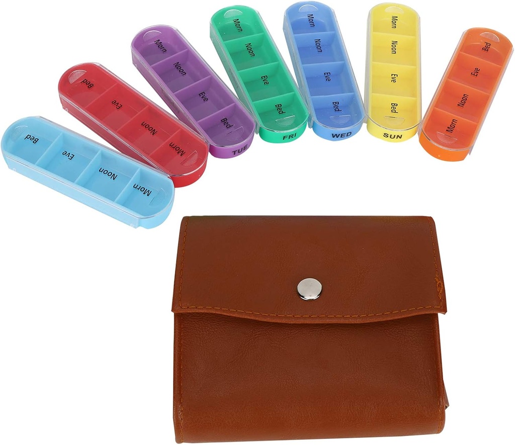 7 Day Pill Organizer, Εβδομαδιαία Υπενθύμιση Vitamin Holder Συμπληρώματα Χάπια Αποθήκευση κουτί ιατρική τσάντα θήκη μεταφοράς καψακίων Φορητό δοχείο ιχθυέλαιο 4 φορές μια ημέρα 28 Πλέγμα ταξιδιωτική φαρμακευτική αγωγή