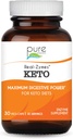 Real-ZymesTM KETO Digestive Enzymes Supplement with Probiotics for Better Digestion - Natural Support for Relief of Bloating, Gas, Belching, Diarrhea, Constipation, IBS, κλπ. - 30 Caps