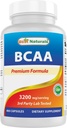 Best Naturals BCAA Cranch Chain Amino Acid, 3200mg per Serving, 400 Κάψουλες - Pharmaceutical Grade - 100% Pure Instantized Formula 
