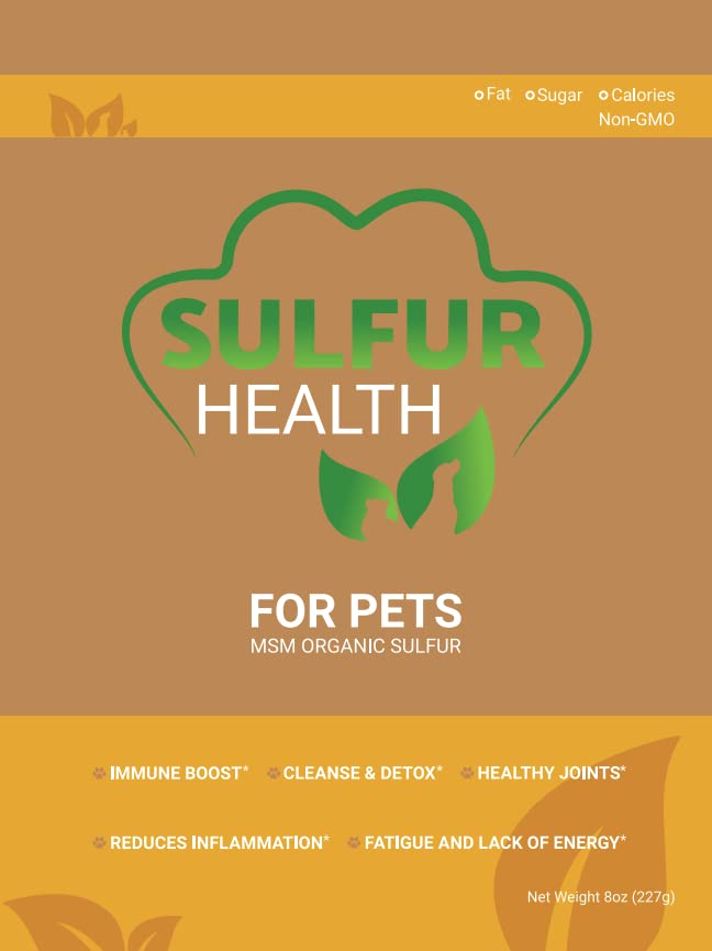Organic Pet Sulfur - 99,9% Pure MSM συμπλήρωμα για κατοικίδια - Lab-δοκιμή και πιστοποιημένο κατοικίδιο MSM
