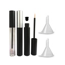 3 Τεμάχια 5ml Empty Eyeliner Σωλήνες επαναπλήρωσης της ανάπτυξης των βλεφαρίδων Υγρό μπουκάλι Πλαστικά Φιαλίδια Eyeliner Σωλήνας με πινέλο Eyelash Frowth Oil Mascara Tube για Καλλυντικά Ελάτε με 2 Mini Palstic Funnels