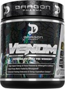 DRAGON PHARMA Venom Extreme Potency Pre-Workout, Laser Sharp Focus + Ενέργεια, Έντονη Απόδοση, Αποδεδειγμένα Συστατικά για Ενισχυμένη Αγγειοδιαστολή & Αντοχή (40 εξυπηρετούν, Λευκό Δράκο)