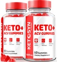 (2 Πακέτο) Ketosyn ACV Keto Gummies, Ketosyn Keto + ACV Gummies για Σύνθετη απώλεια βάρους, Keto Syn Apple Cider Vinegar συμπλήρωμα, Keto-Syn Μέγιστη δύναμη 1000MG, Gomitas Κριτικές (120 Gummies)