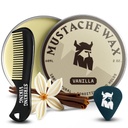 Strinking Viking Mustache Wax & Comb Kit - 2 oz, Βανίλια - Πλήρης Κιτ περιποίησης μουστάκι για τους άνδρες - Strong-Hold Styling & Wax Strong Hold - Pocket-Sized Precision & Styling Comb