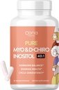 Vegan Myo-Inositol & D-Chiro Inositol συμπλήρωμα για τις γυναίκες - PCOS Relief, Ορμονική Ισορροπία, Ωοθηκική Υποστήριξη, Ovulation Υποστήριξη συμπλήρωμα - Ιδανική αναλογία 40:1-90 Cap - Συμπληρώματα γονιμότητας για τις γυναίκες