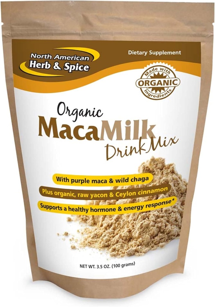 ΒΟΡΕΙΟ ΑΜΕΡΙΚΟ ΒΕΡΒΟ & ΜΑΚΑΜΙΛΚ - 3,5 oz - Purple Maca & Wild Chaga Drink Mix - Υποστηρίζει υγιή ορμονική & ενεργειακή απόκριση, Υγιής λειτουργία των μυών - Μη ΓΤΟ - 30 Υπηρεσίες