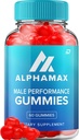Alpha Max Gummies για άνδρες – AlphaMax Ανδρική απόδοση ACV Gummies Apple Cider Vinegar 1000MG, Alfa Max Gummies Κριτικές, Βιταμίνη B12 (1 πακέτο - 60 Gummies)