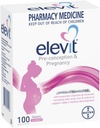 Elevit Pregnancy Multivitamin with Iodine 100 Tablets (100 Days)-Made in Germany-Imported from New Zealand