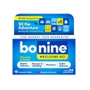 Bonine Μη-Νυχτή για την κίνηση Αρωσία Αρωγή, Αρρώστια στη θάλασσα, Ασθένεια αυτοκινήτου, Ναυτία, & Έμετος - Meclizine HCI 25mg, Travel-Sized - 16ct Βατόμουρο Μασώμενα δισκία (Packaging May Vary)
