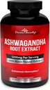 Divine Bounty Organic Ashwagandha Κάψουλες - 1200mg Ashwagandha Σκόνη με Μαύρο Πιπέρι για Ενισχυμένη Απορρόφηση - Ashwaganda συμπλήρωμα για την ηρεμία & υποστήριξη Mood - 90 κάψουλες Veggie