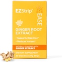 Συμπλήρωμα Ευκολίας - Ginger Flavor, 30 Count - Dissolving Strips with Ginger Root Help Support Nausea Relief, Morning and Motion Sickness, and Digestion - Made in The USA, Sugar and Glutten-Free
