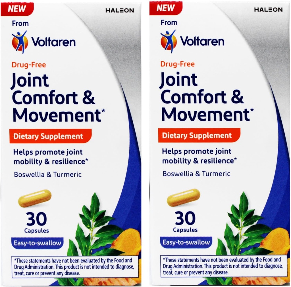 Voltaren Joint Comfort & Movement, Dietary Supplement, Easy to Swallow, 30 Count (Pack of 2)