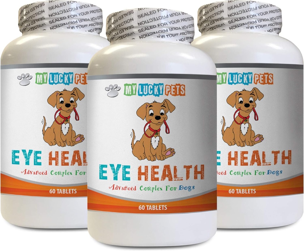 Dog Immune Boost - Dog Eye Health - Advanced Formula - Οφέλη Όραμα - Ανοσολογική Υποστήριξη - Βιταμίνη d για σκύλους - 3 μπουκάλια (180 θεραπείες)