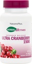 NaturesPlus Herbal Actives Ultra Cranberry 1500, 30 Tablets - Ουροχορτοφαγική, Χωρίς Γλουτένη - 30 Σερβιέτες