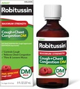 Robitussin Ενηλίκων Μέγιστη Δύναμη Βήχας + Θώρακος Συμφόρηση DM Max (8 fl. oz. Μπουκάλι), Βήχας Καταπιεστικό & Προσδοκητικό, Βατόμουρο Γεύση