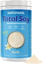 Naturade συνολική σκόνη πρωτεΐνης σόγιας - 13g πρωτεΐνη & 130 θερμίδες ανά σερβίρισμα - Zero Trans λίπος - μη GMO σόγια - Λακτόζη & Χωρίς γλουτένη - Βανίλια (30 σερβίτσια)