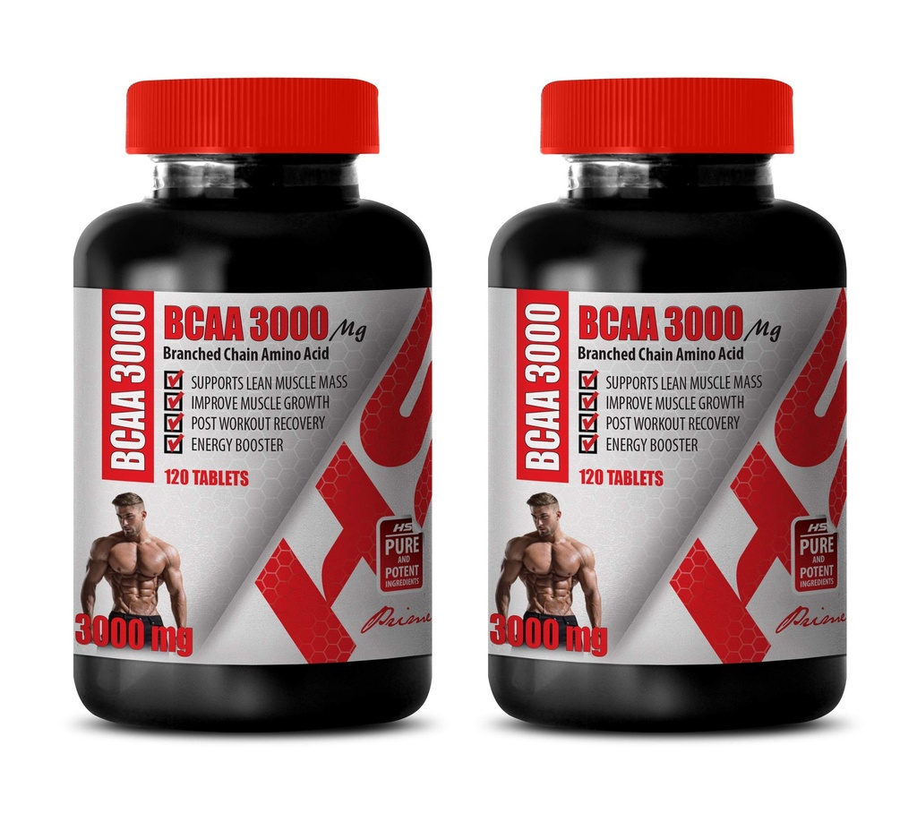 Χάπια μυός Builder για άνδρες - BRANCHED Αλυσίδα Amino Acid - BCAA 3000MG - bcaa Train and Recover - 2 μπουκάλια 240 δισκία