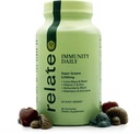 αφηγείται Ανοσία Daily Gummies - Super Greens, Lion's Mane & Reishi, Vitamin C & Zinc, Antioxidant Blend with Elderberry & Echinacea - Sunny Berry Flavor, 60 Count