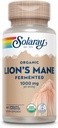 SOLARAY Organic Lions Mane Supplement Capsules - Παροχή 1000 mg Mane Mane Organic Mushrooms, Ζυμωμένο για ενισχυμένη απορρόφηση - Vegan, 60-Day Εγγύηση, Εργαστήριο Επαληθευμένο, 30 Υπηρεσίες, 60 VegCaps