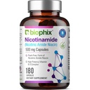 biophix B-3 Nicotinamide 500 mg 180 Caps - Νικοτινικό αμίδιο Νιασίνη Φυσικό Flush-Free Βιταμίνη Φόρμουλα - Υποστηρίζει την υγεία των κυττάρων του δέρματος