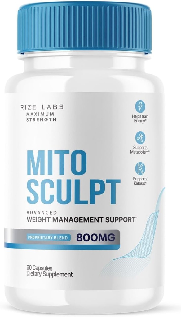 riize labs MitoSculpt Χάπια απώλειας βάρους - Sculpt Ιδανικό Σώμα σας με MitoSculpt Προηγμένα Καψάκια Φόρμουλα, Συμπλήρωμα για τη στροφή Κινητοποίηση Αποθηκευμένο Λίπος για Καύσιμο (60 κάψουλες)