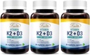 Lovita Vitamin K2 + D3, 400 IU Vegan Vitamin D3 & 120 mcg Vitamin K2 (MK-7), 2 σε 1 Formula, Immune Vitamin Complex, Υποστηρίζει την καρδιά, τα δόντια και την ανοσολογική λειτουργία, 30 κάψουλες χορτοφάγων (πακέτο των 3)