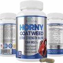 Horny Goat Weed 1590mg Extra Strength w. Maca, L-αργινίνη, Ginseng, Boost Performance, Stamina, Energy, Non-GMO Formula, 90 Κάψουλες