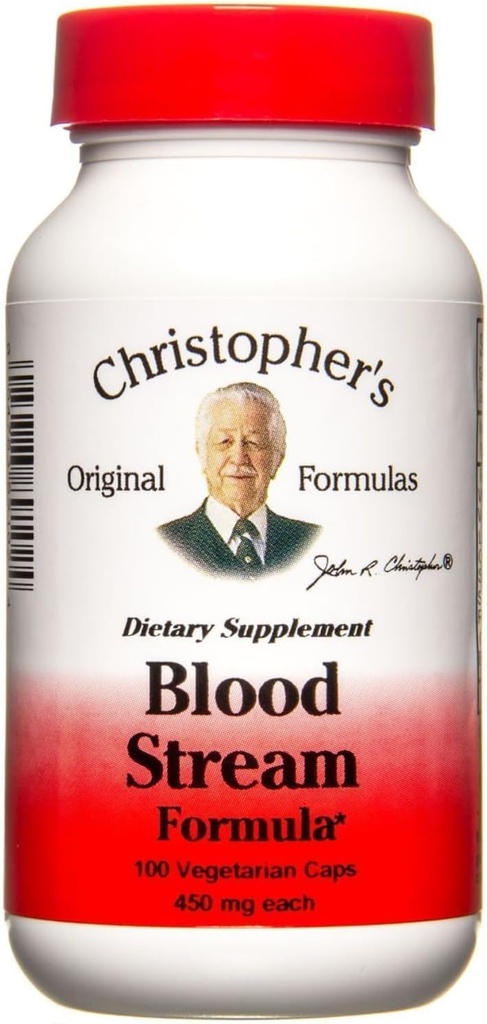 Christopher's Original Formulas Blood Stream Formula - Συμπληρώματα κυκλοφορίας αίματος - Υποστηρίζει Vein Elasticity, Καθαρό & Καθαρό ρεύμα αίματος