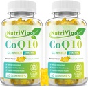 CoQ10 Gummies, Coenzyme Q10 Συμπλήρωμα 200 mg, Υψηλή Απορρόφηση CoQ10 Συμπλήρωμα για Κυτταρική Ενέργεια και Ανοσολογική Υγεία, Vegan, Χωρίς Γλουτένη, Ανανάς Γεύση, 120 Count